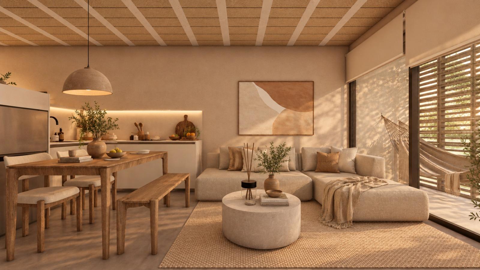 Interior del departamento de 2 recámaras, 1 baño, 70 m² en KOOP